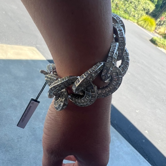 Authentic- Chanel Crystal Strass Link Bracelet - Picture 13 of 14